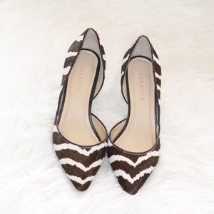 TALBOTS Pony hair Leather Heel Pumps